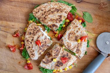 Quesadilla met spinazie